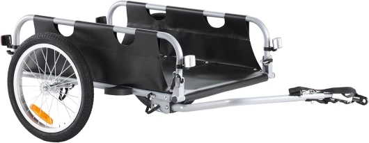 Remorque de vélo avec capacité de charge de 88/100/72,6 kg, chariot de vélo robuste, pliable et compact avec attelage universel
