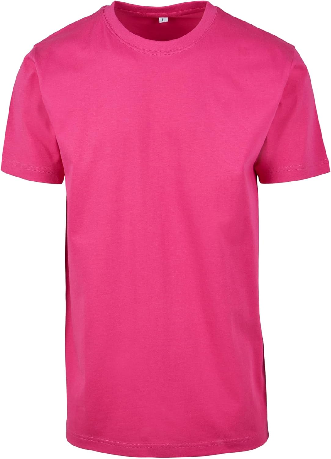 T- Shirt Round Neck Homme L Rose (Hibiskus Pink)