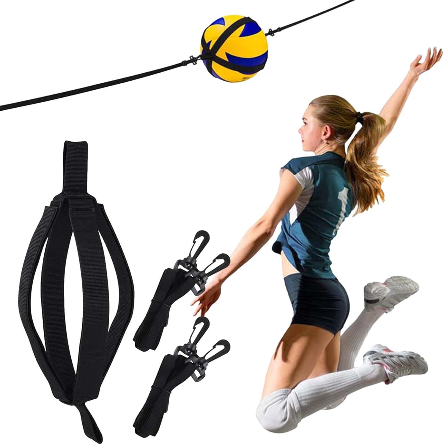 Accessoire pour équipement d'entraînement de volley-ball - Aide à l'entraînement de volleyball réglable pour le Spiking - Équipement de volley-ball pour sauter et pratiquer les swing des bras et la