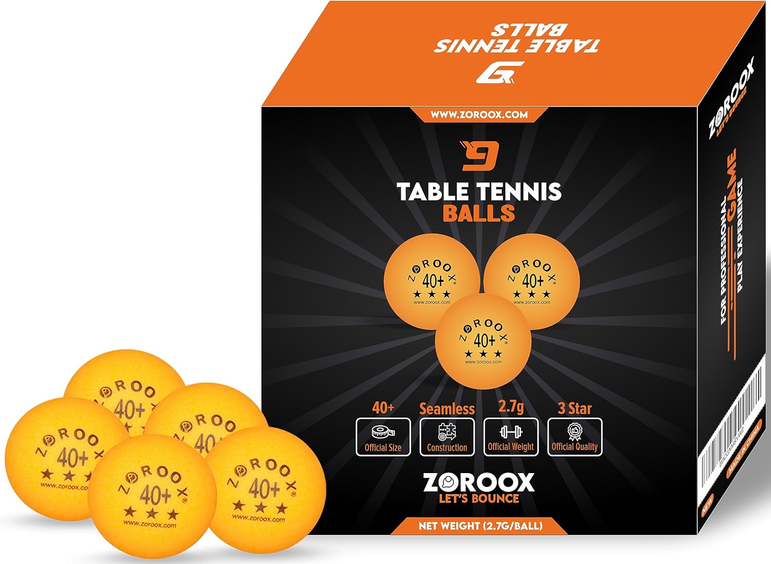Balles de Tennis de Table Haute Performance 3 étoiles Lot de - 9, 18, 36 ou 72 - Orange ou Blanc - Plus de 40 balles de ping-Pong ABS de qualité compétition