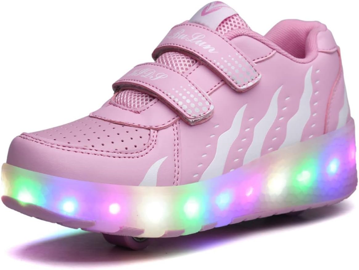 HUSKSWARE Chaussures à roulettes pour Enfant 2 en 1 avec Patins à roulettes 38 EU 028 Rose