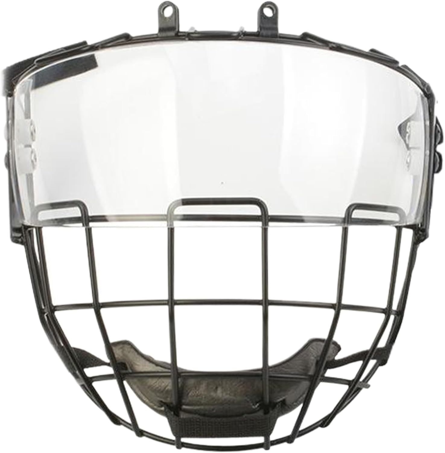 Casque de Hockey avec Masque en métal et visière de Hockey Transparente avec revêtement Anti-buas et Anti-Rayures, Casque Crosse Universel résistant à l'impact pour l'équipement
