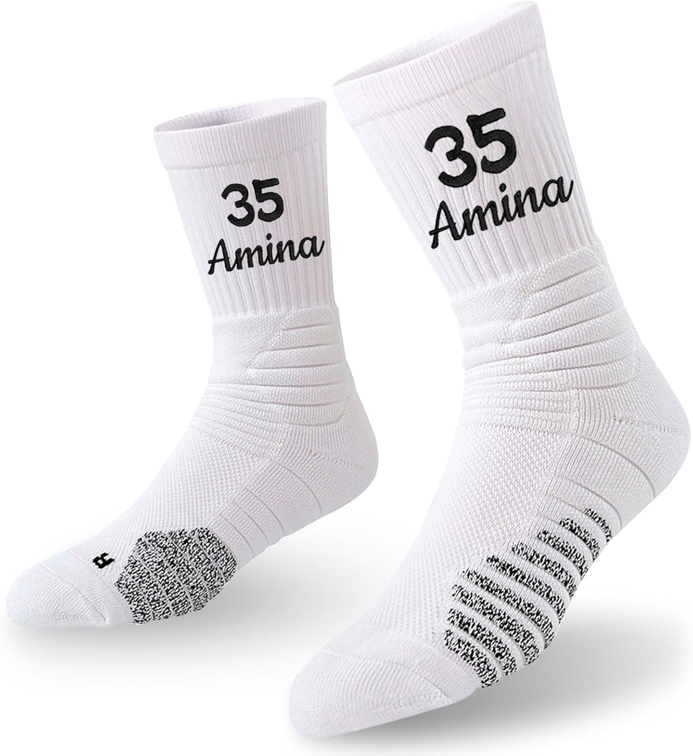 Chaussettes de sport personnalisées, brodées avec votre nom