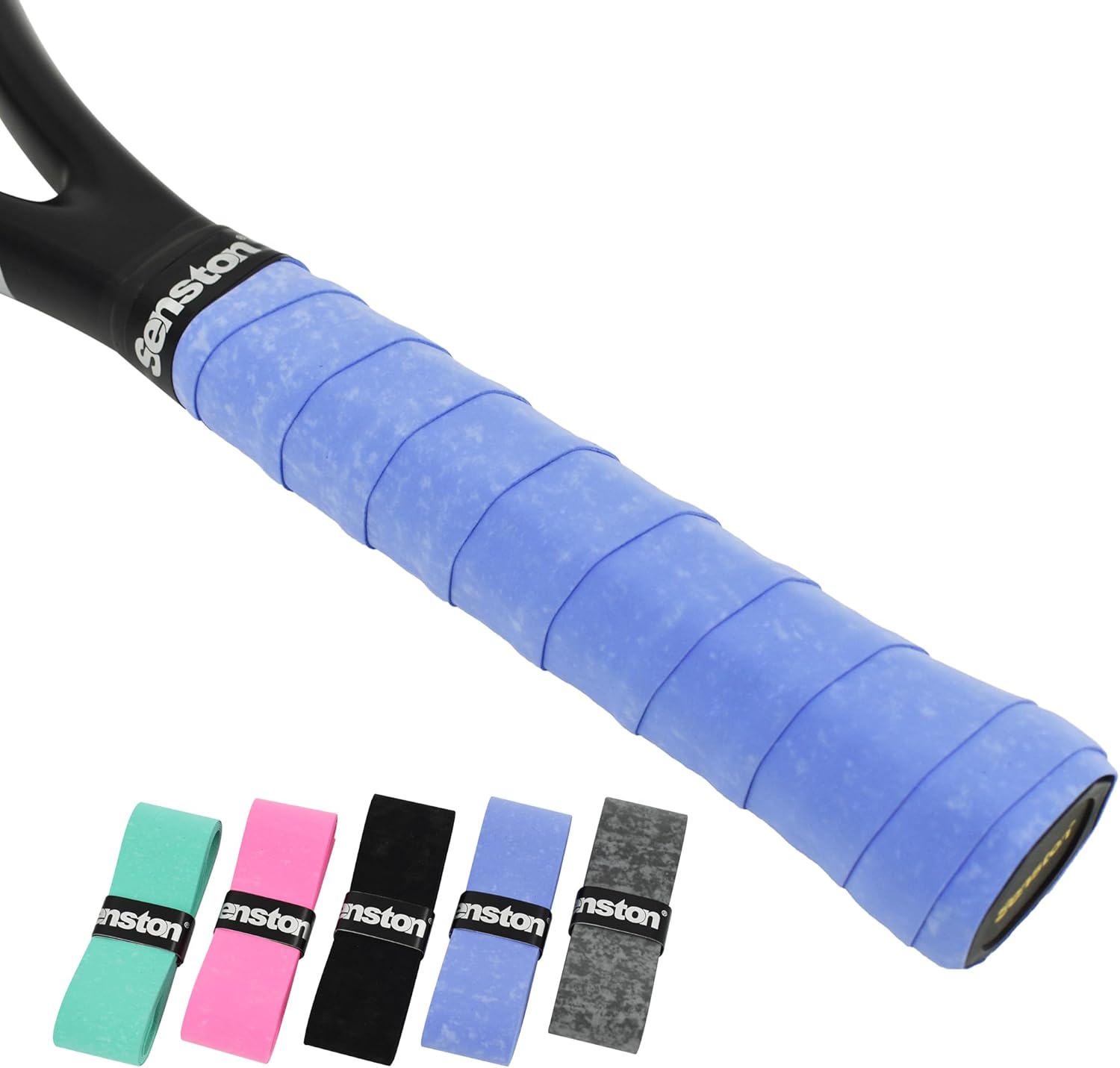 Lot de 5 bandes adhésives pour raquette de raquette en polyuréthane mat à haute friction