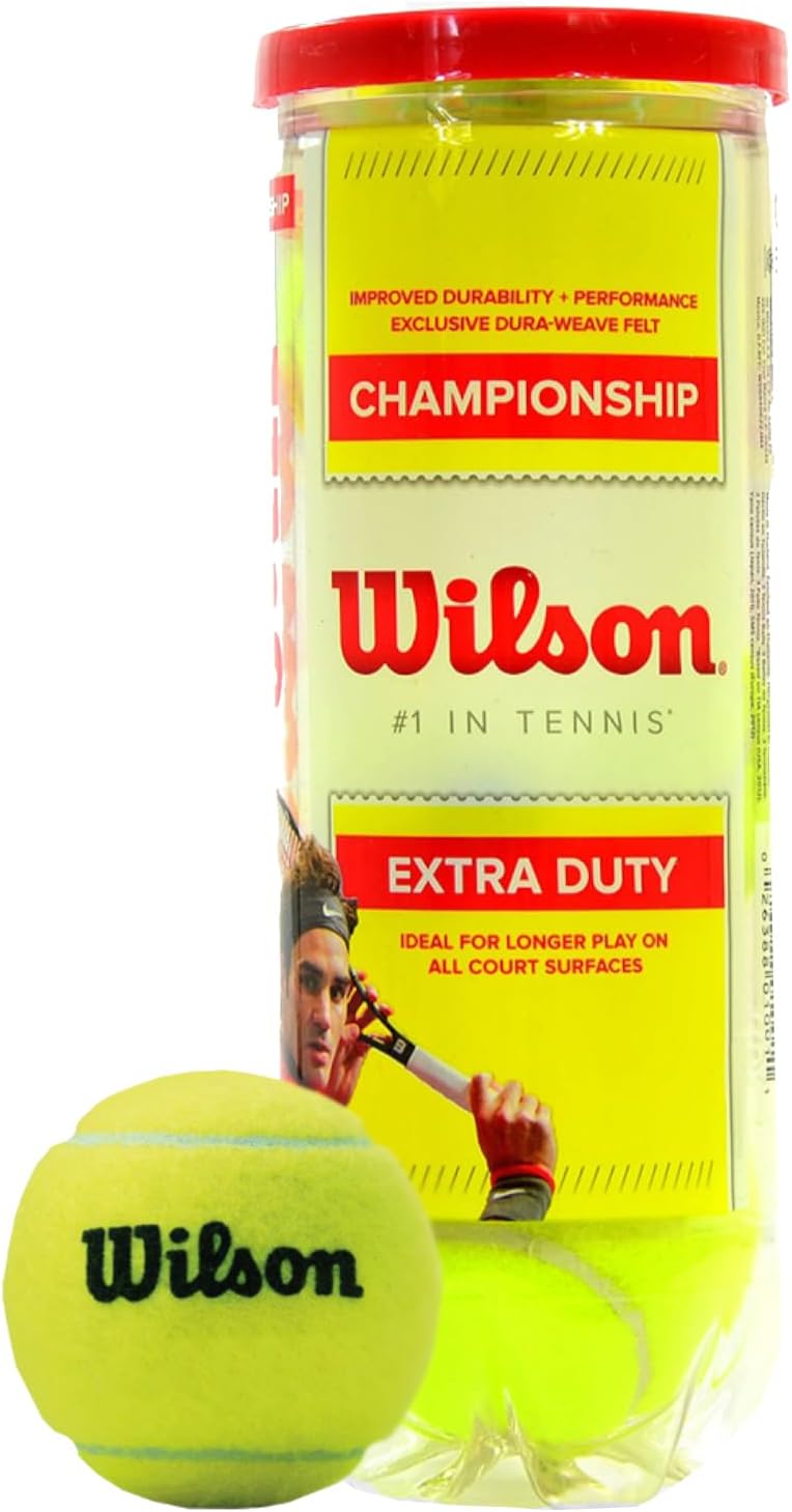 Balles de Tennis, Champ Extra Duty, Boîte de 3, pour Tous Les Revêtements, Jaune, WRT100101