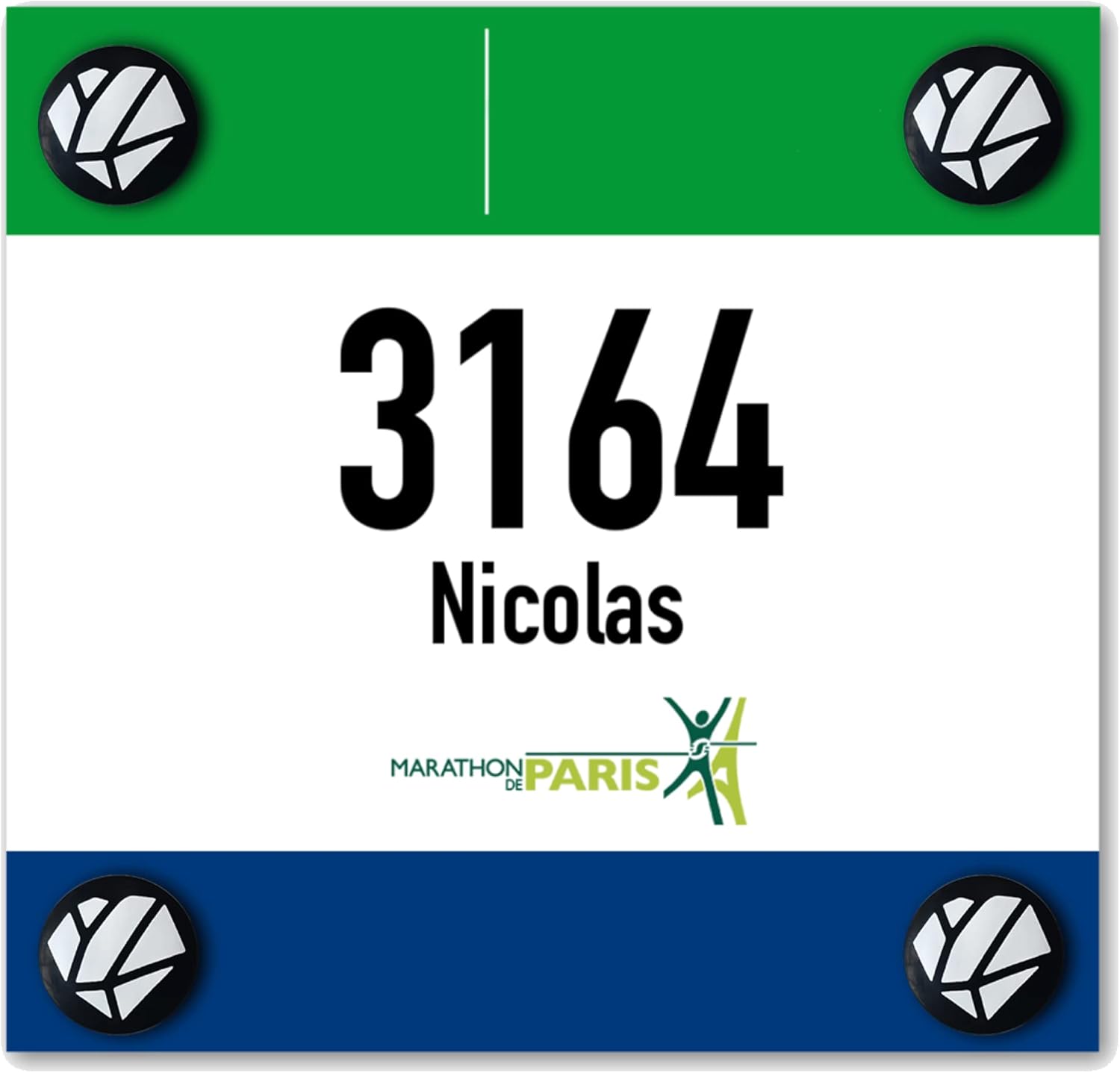 Porte dossard running magnétique ultra puissant - Remplace les épingles - Porte dossard trail, vélo, triathlon, equitation - Accroche dossard adulte, unisexe et universel