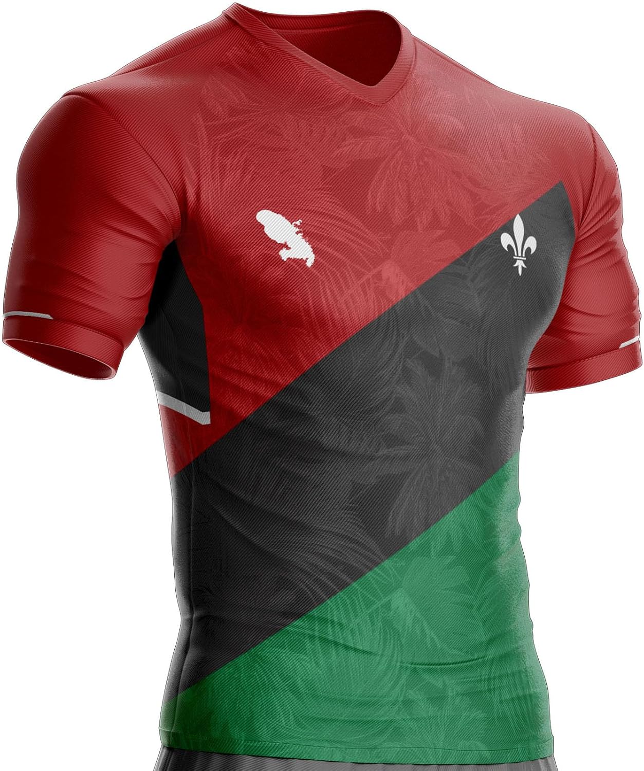Maillot Martinique Football 972 Microfibre Confortable, Cadeau, avec Drapeau, Tshirt