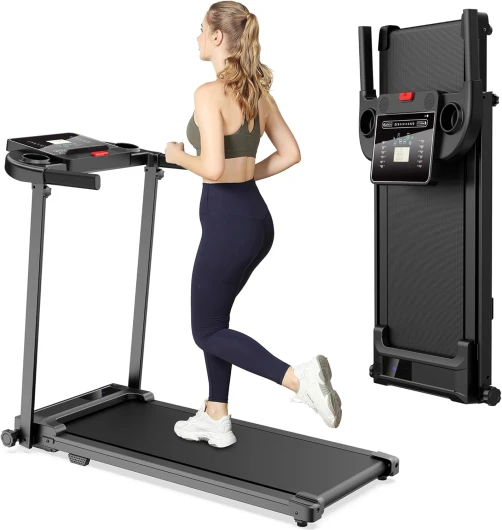 Tapis de Course Marche Pliable - Tapis de Marche Pliable Motorise Walking Pad Electrique Silencieux Tapis Roulant Pliable 10 km/h Treadmill Compact pour la Maison et Le Bureau