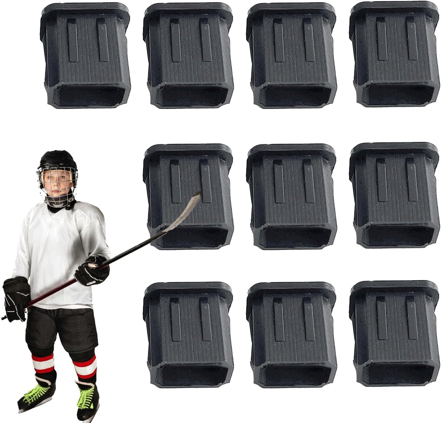 Embouts De Crosse De Hockey Sur Gazon, 10x Protecteurs D'embouts De Crosse De Hockey, Embouts De Tuyau De Hockey Sur Glace En Caoutchouc, Embouts De Crosse, Embouts De Crosse De Hockey Pour Protéger