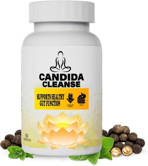Candida Cleanse, Candida Cleanse - Gut & Colon Support, Advanced Probiotic & Herbal Formula, Candida Cleanse with Natural Herbs and Probiotics, 60 Capsules (60pcs/1bottle)