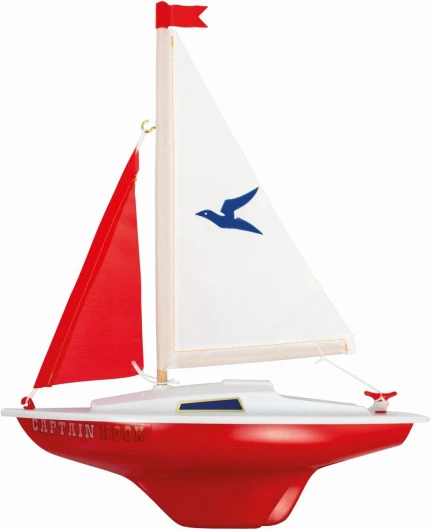 GÜNTHER FLUGSPIELE 1829 - Voilier Captain Hook, Petit dériveur à Voile pour Jouer, fabriqué de Haute qualité, prêt à Naviguer, Taille env - 24 x 32 cm, pour Le lac de baignade, la Plage et la Baignoire