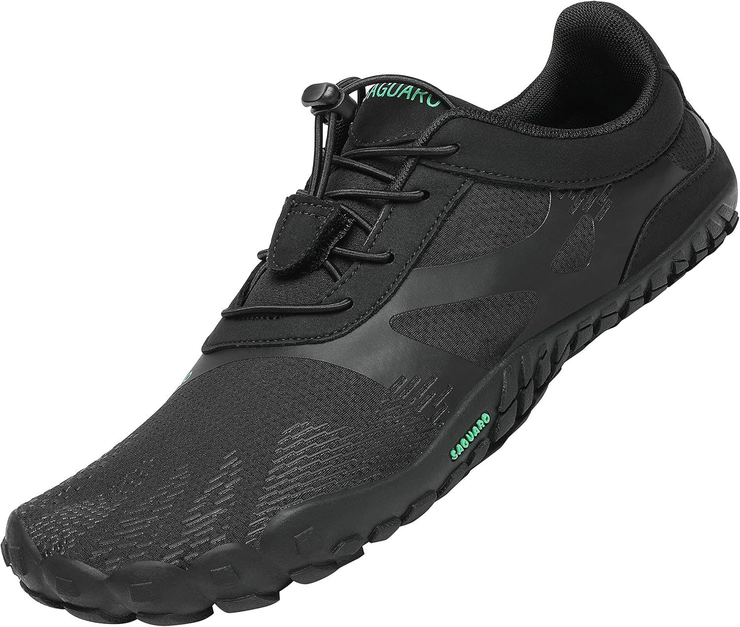 Unisexe Chaussures Pieds Nus Respirant Chaussures de Trail Running Confortable Chaussures Minimaliste GR.35-48 Mode Noir 36 EU