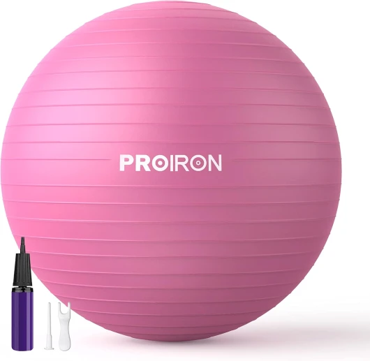 Balles d'exercices Fitness Très épais avec mouvements de Yoga, 55CM 65CM 75CM Swiss Ball, Ballon de Gym avec Pompe Rapide, Anti-éclatement et Anti-dérapant Yoga Ball