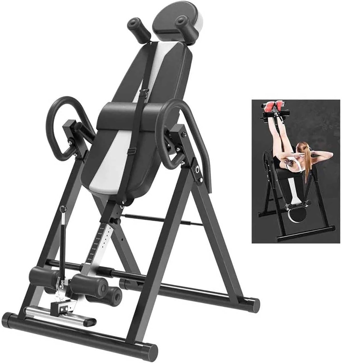 Table D'Inversion, éQuipement D'Inversion pour La Musculation, Table D'Inversion par Gravité Robuste, pour La ThéRapie De La Douleur, avec Ceinture De SéCurité