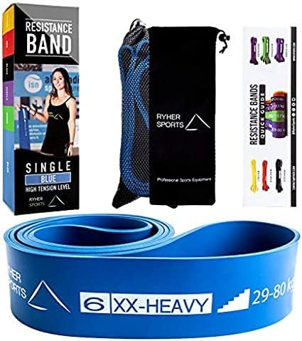 Bande élastique de résistance pour tractions – Bande d’entraînement pour Le Fitness, Crossfit, Aide aux pullups ou au soulevé de Poids