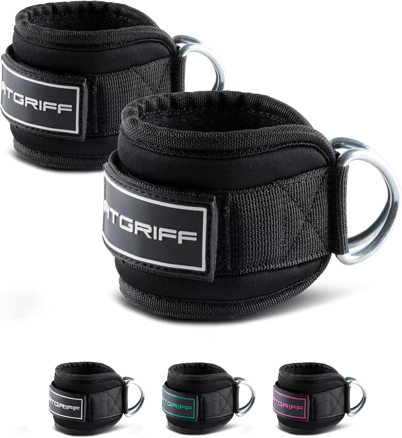 Sangle Cheville Musculation Poulie V3 (Rembourré)- Ankle Straps pour Sport, Kickback, Entraînement des Fessiers - Accessoires de Fitness