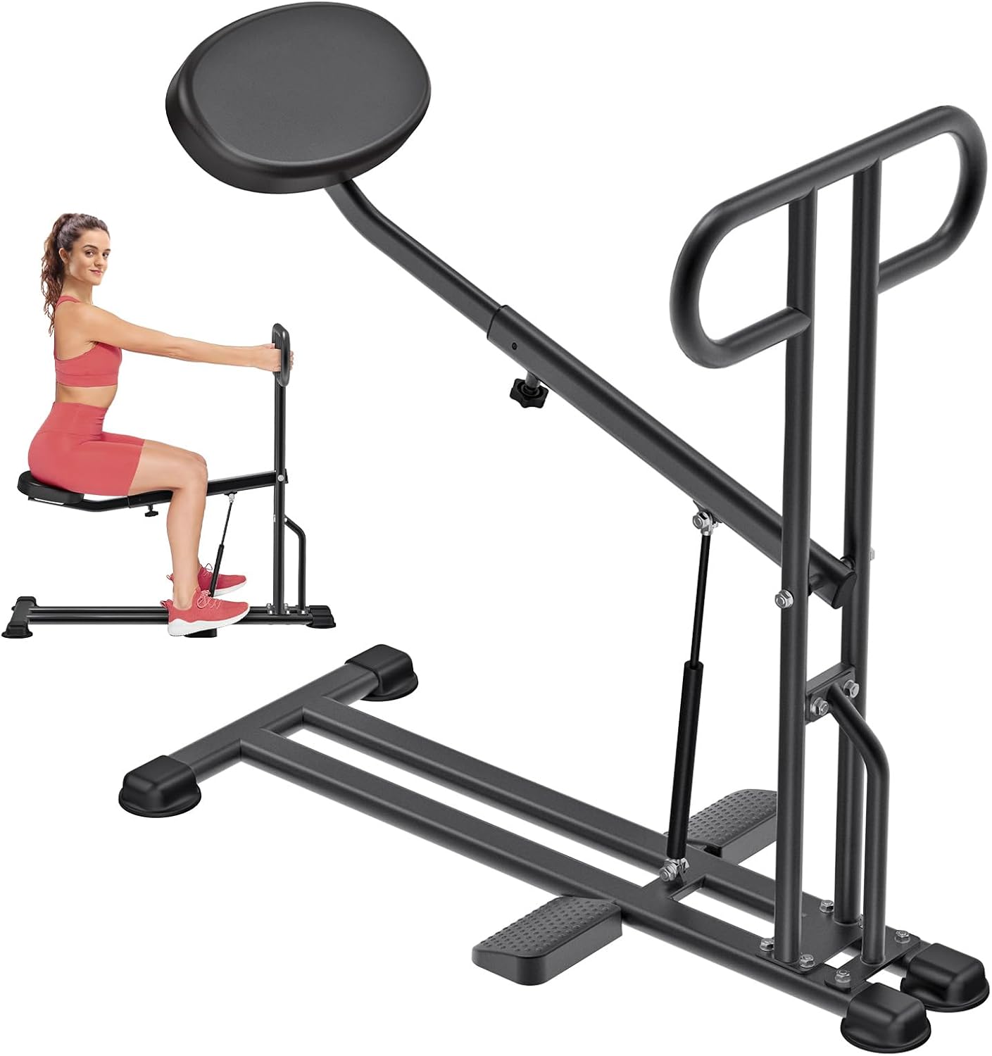 Kipika Machine à squat – Équipement d'entraînement de gym à domicile pour la remise en forme totale du corps – Entraîneur cardio à faible impact avec poignée ergonomique multi-grip – 7 positions de