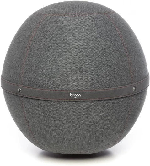 Bloon Siège Ballon Bureau Ergonomique Premium 65 cm - Déperlant, Anti Mal de Dos, Anti-dérapant, Anti-tâches & Ultra-résistant - Fait à la Main au Portugal - Couleur Gris Sicile