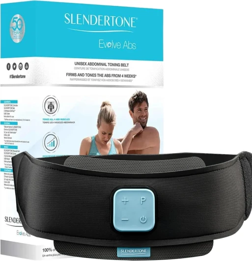 Evolve Ceinture de tonification Abdominale Adulte Unisexe, Noir, 61-107 cm