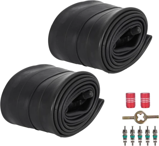 26 Pouces Chambre à Air de Vélo 2 Pièces Chambre à Air de Vélo avec 32mm Schrader Valve Chambre à Air de Vélo 1.5-4.0 Remplacement des Chambres à Air de Vélo