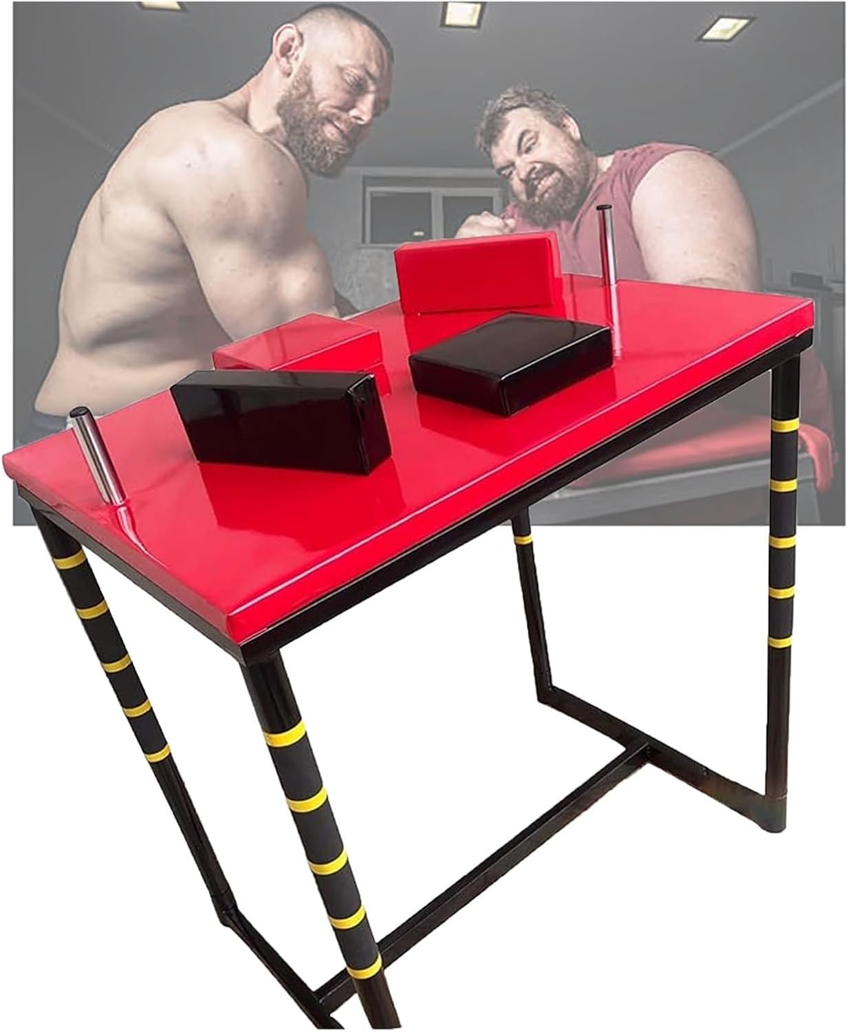 Table De Bras De Fer Professionnelle for Compétitions, Équipement De Bras De Fer Haute Stabilité for L'entraînement, Table De Combat Sécurisée avec Plaque De Support for La Force des Poignets, Idéale