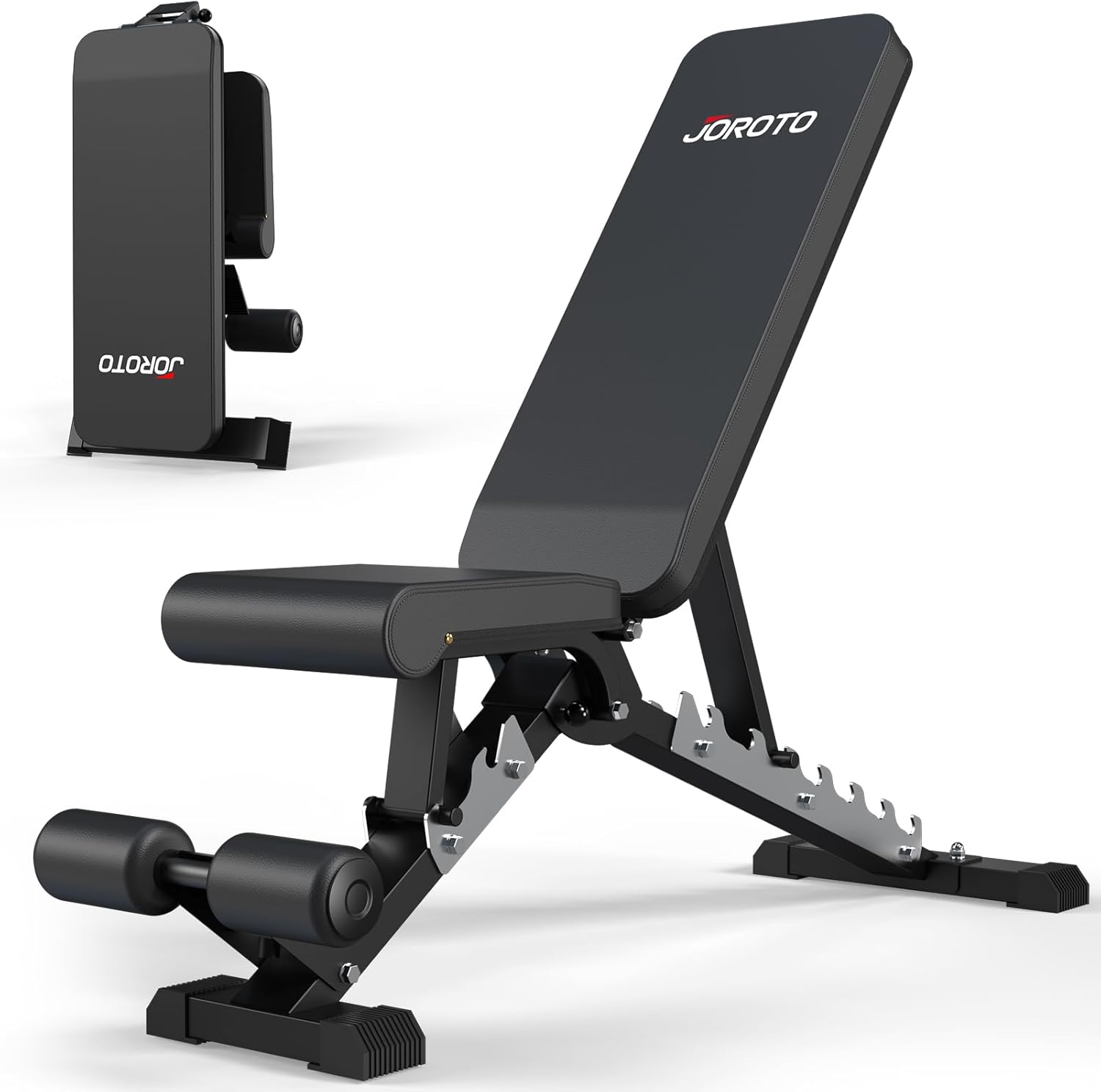 Banc de musculation réglable – Charge de 317,5 kg/362,9 kg/453,6 kg – Banc d'entraînement pliable pour entraînement complet du corps