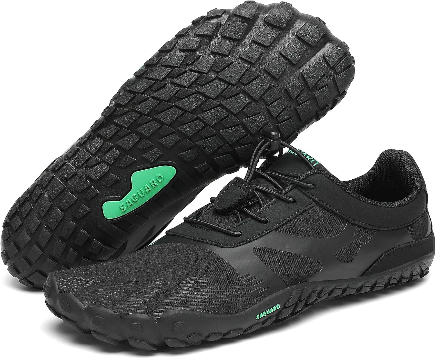 Homme Femme Chaussure Minimaliste Légère Antidérapant Chaussures de Trail pour Running Gym Training Fitness Plage,GR.35-48 EU 36 EU Vanta Noir