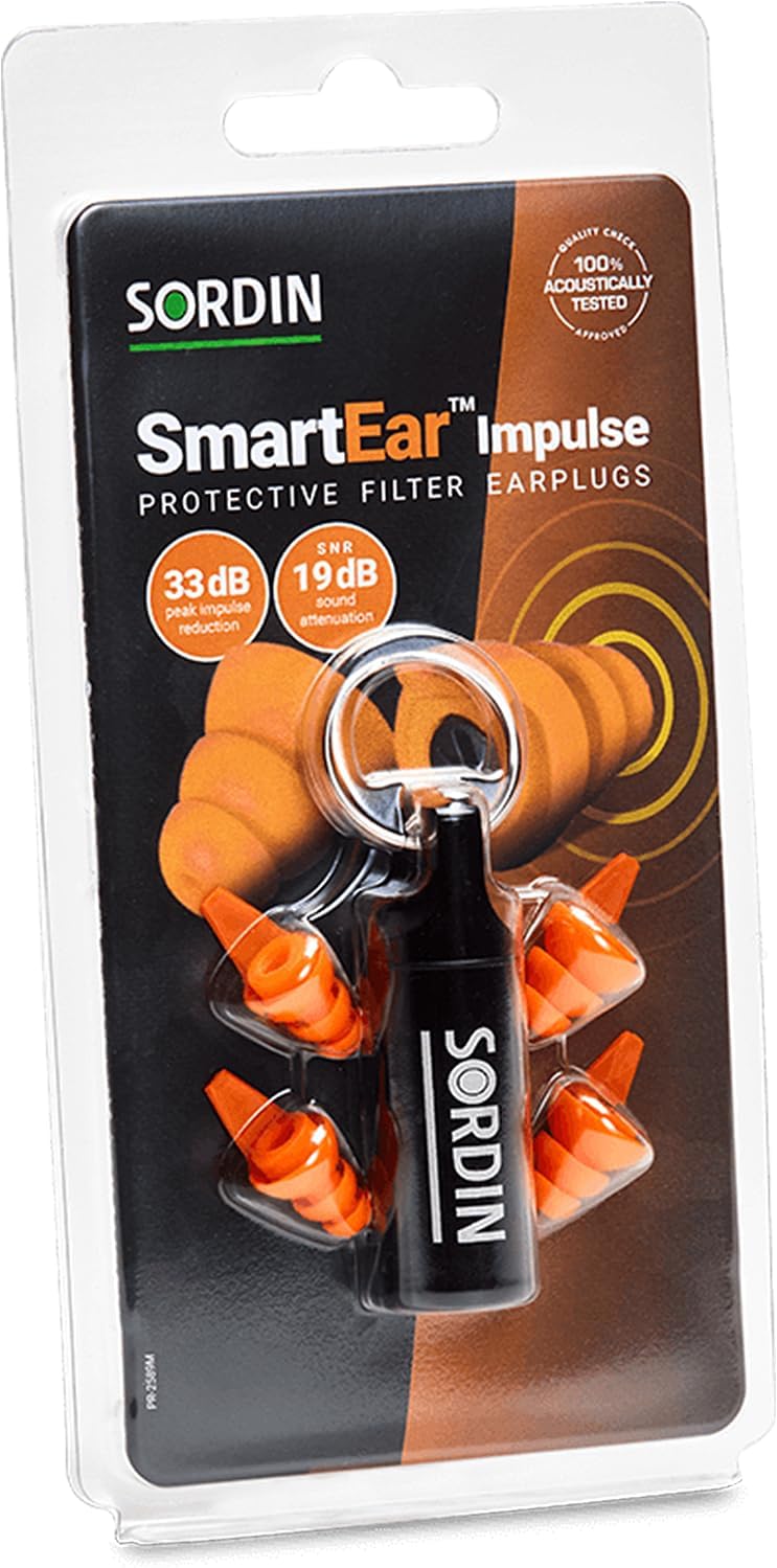 SmartEar Impulse Bouchons d'oreilles réutilisables pour chasseurs et tireurs sportifs