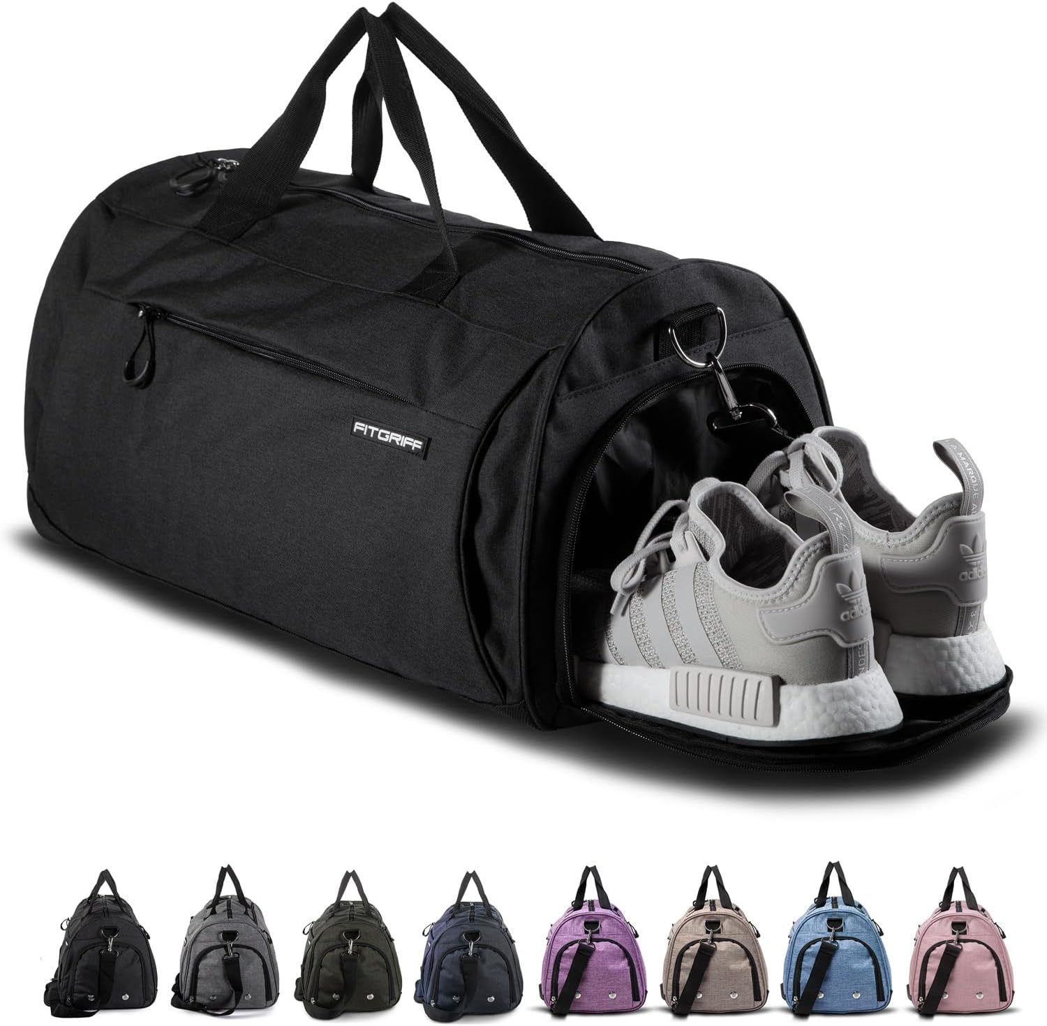 Sac de Sport Homme & Femme V1 - Sacs de Voyage avec Compartiments Chaussures et Humide, pour Gym, Fitness, Weekend - Duffel Bag
