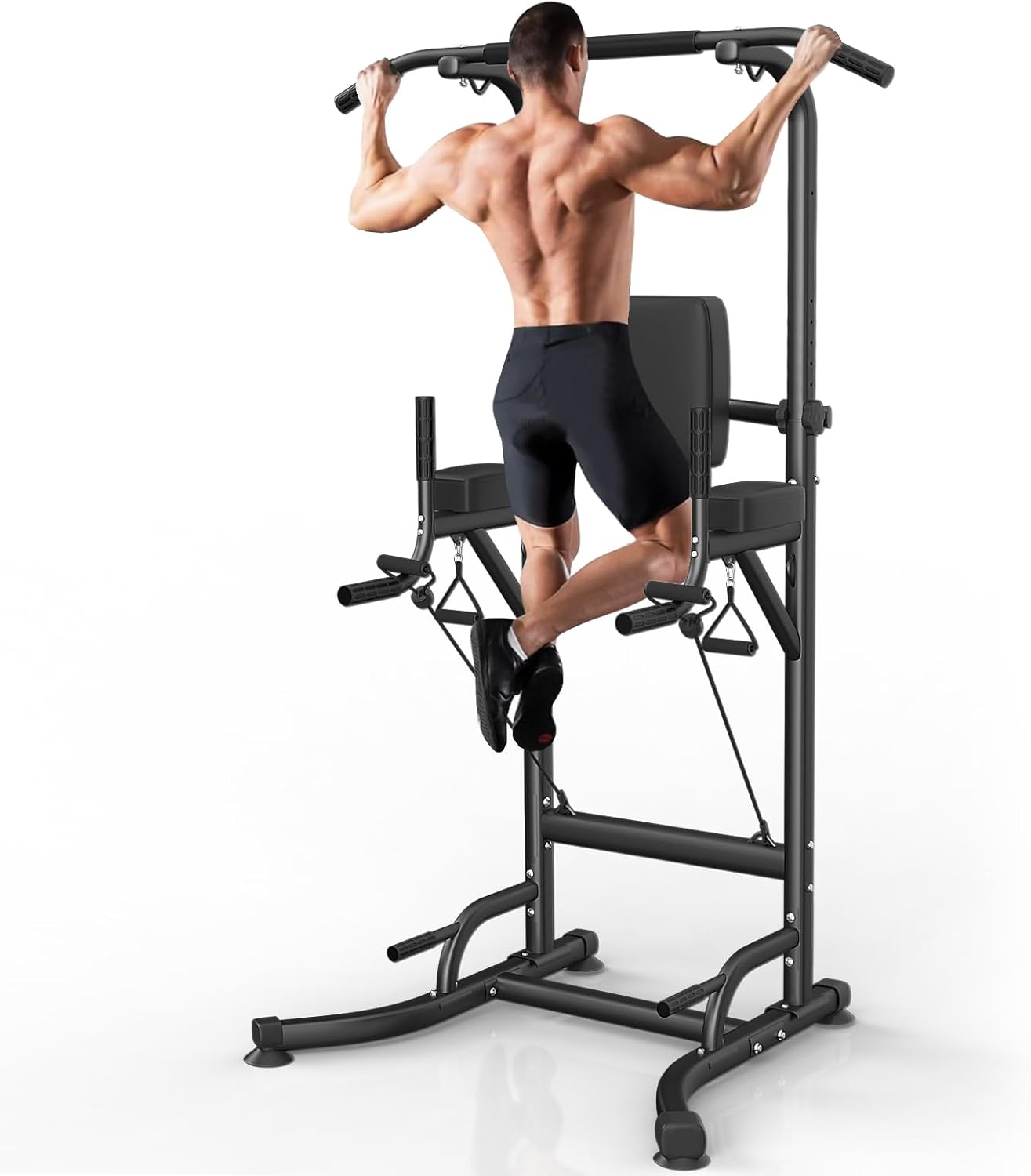 Power Tower - Station de musculation avec barre de traction - Multifonction - Pour la musculation à la maison
