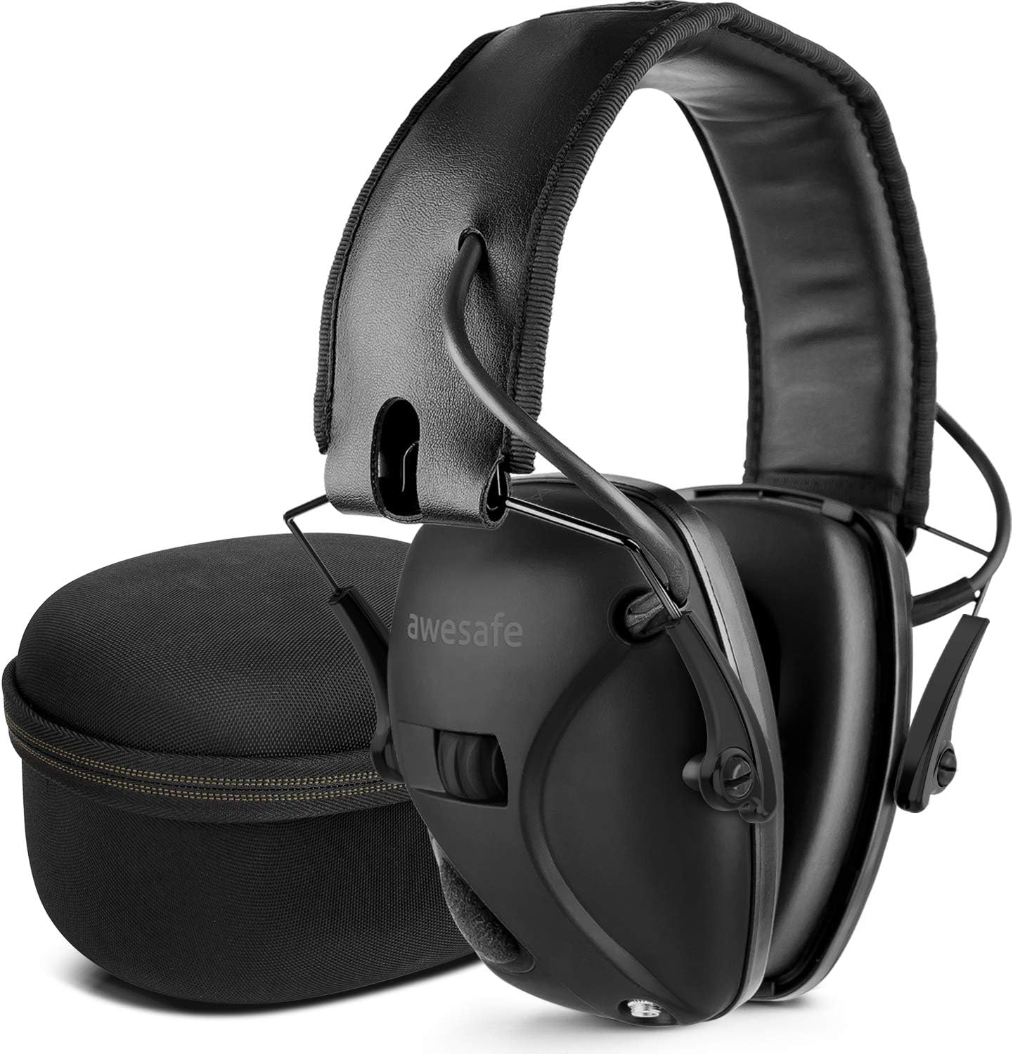 Awesafe Casque Anti Bruit Adulte - Casque Antibruit de Sécurité Electronique - Casque Tir Sportif Avec Boîte de Rangement, NRR 24dB