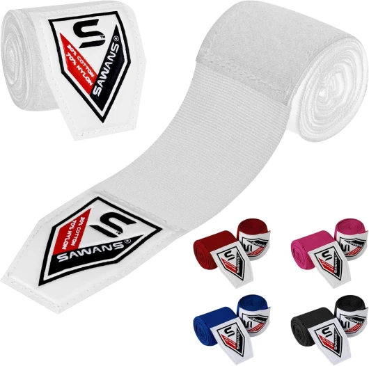 Bandages de Boxe pour Arts Martiaux, Gants de Boxe MMA 2,5, 3,5, 4,5 m, Sac d'entraînement élastique pour Sports de Combat sous Les Mains et Les Phalanges