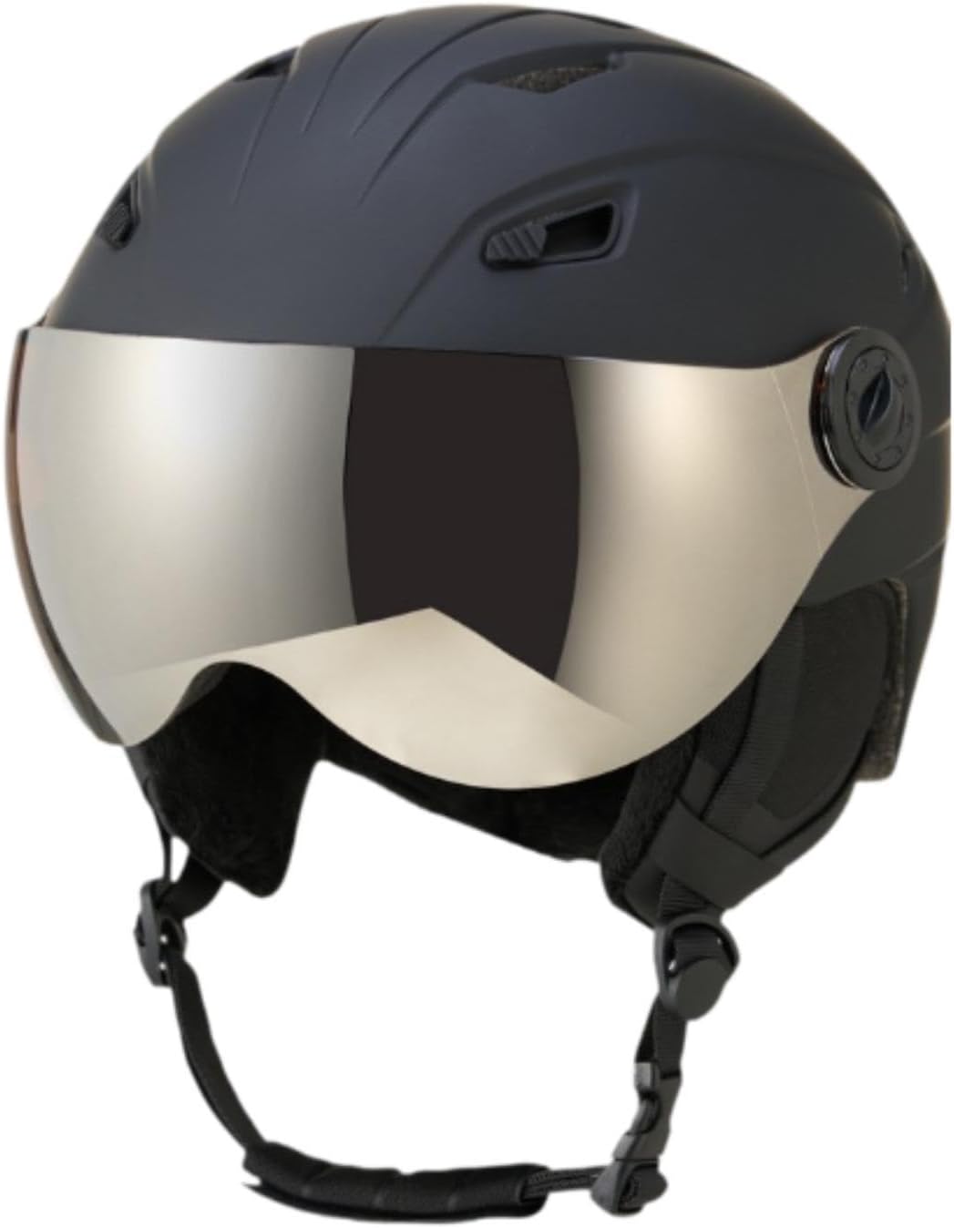 Fenteer Casque de Neige avec Visière Intégrée, Ajustement Personnalisé, Casque de Ski pour Sports d'hiver Noir M