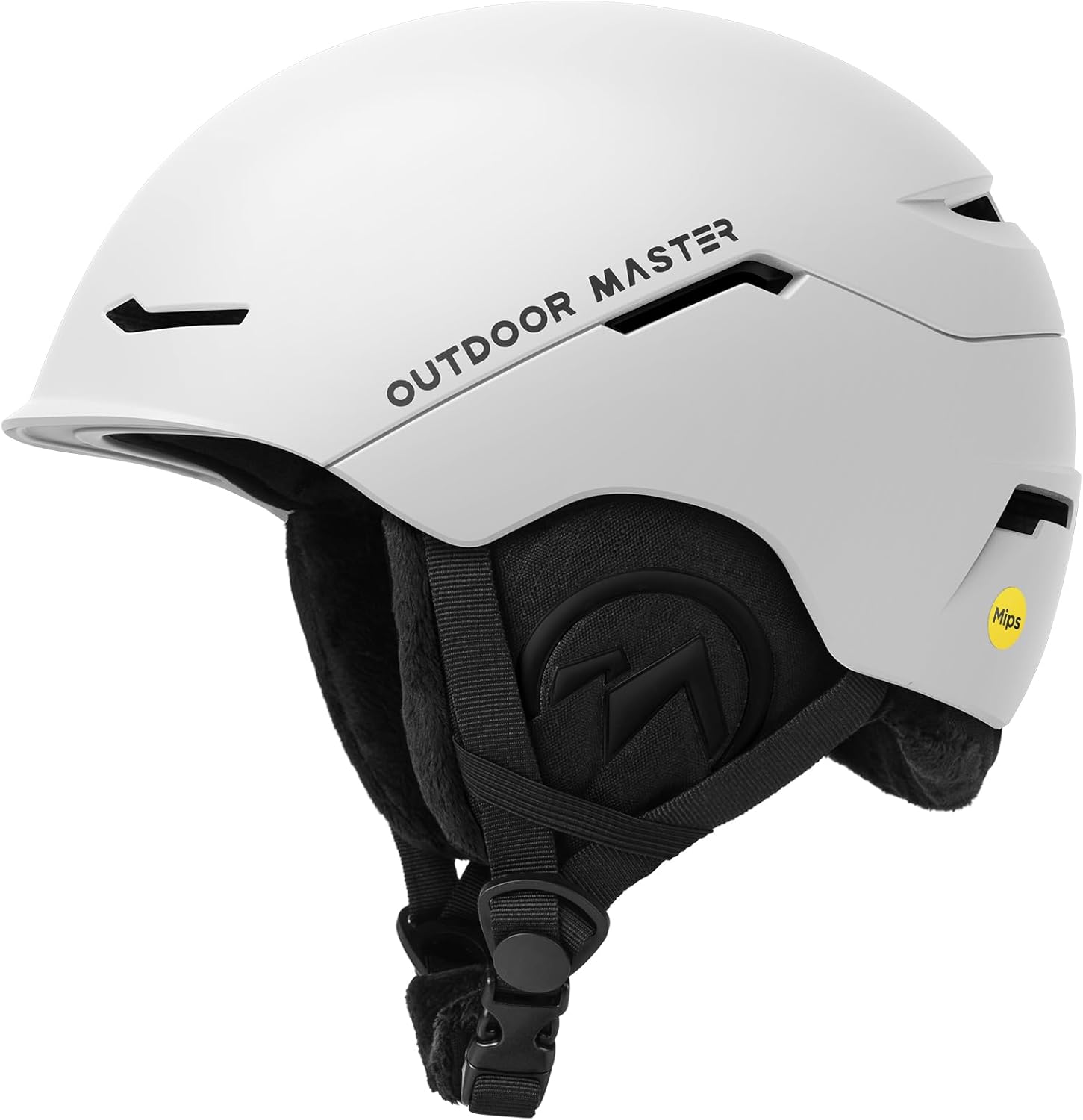 OutdoorMaster Elk MIPS Casque de Ski - Casque de Sports de Neige Casque de Snowboard pour Hommes Femmes & Jeunes Blanc perle L(58-61CM)