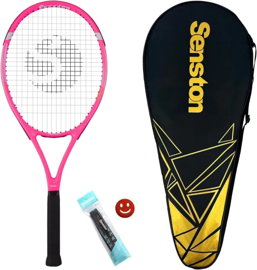 Raquette de Tennis pour Adulte, Unisexe, 27 Pouces - 68,6 cm pour Joueurs Débutants à Intermédiaires Rose S600 27 inch(Adulte)