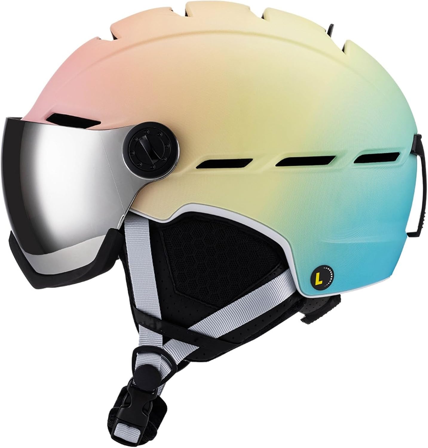 VHVYWY Casque de Ski avec Visière, Casque de Snowboard pour Hommes et Femmes, Casque Unisexe avec 12 Ouvertures D'aération, Ajustement Réglable 03,M Medium 03