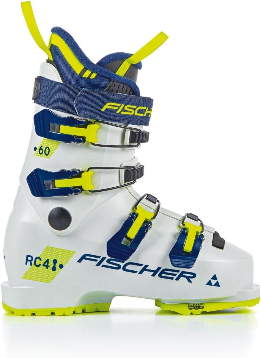 Chaussures de ski pour enfants/adolescents - Fischer RC4 60 JR Junior - Chaussures de ski alpin pour enfants/adolescents - Flex 60 - pour jeunes sportifs - Bottes de ski pour jeunes - GripWalk MP24.5 EU38 2/3 Snow