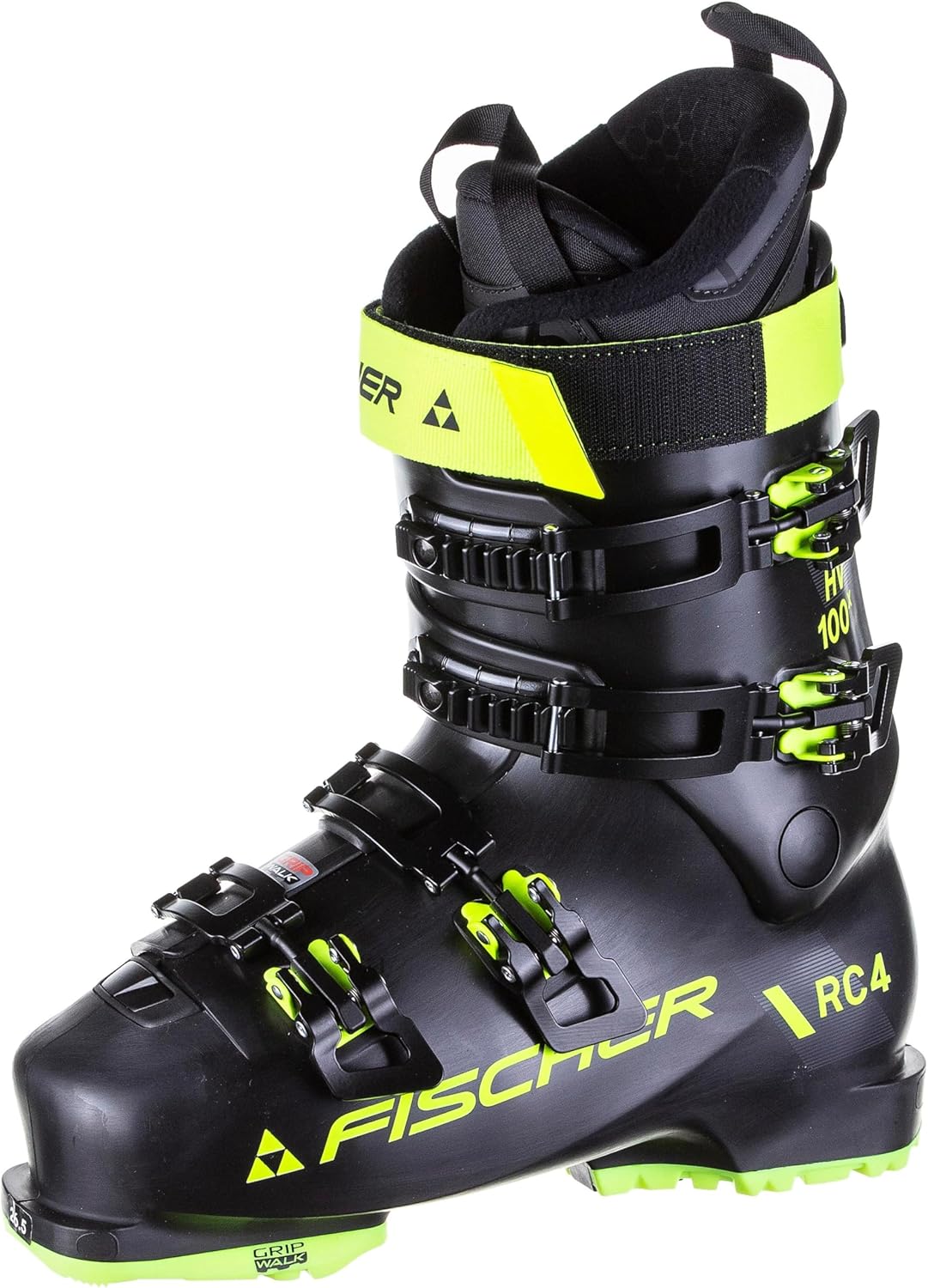 Fischer RC4 100 HV X Chaussures de ski pour homme Noir/jaune 26 1/2