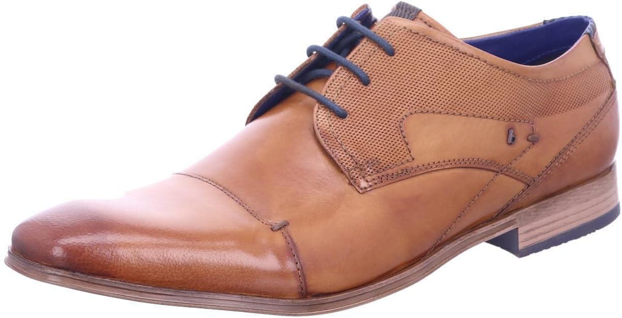 Homme Chaussure Basse Business en Cuir, Derby À Bout Croisé et Lignes Élégantes