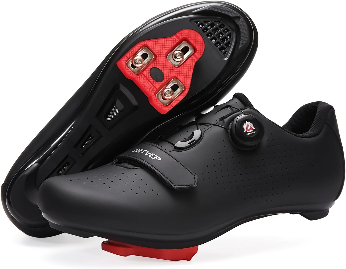 ARTVEP Chaussures Cyclisme Hommes Chaussures de vélos de Route pour Femmes compatibles avec Look SPD SPD-SL Delta Cleats Aptitude Chaussures Intérieur/Extérieur