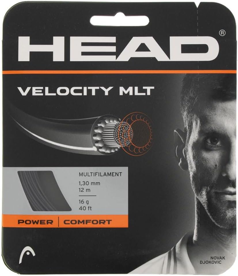 Velocity MLT Cordage Pur Raquette Mixte 16 Noir