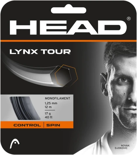Lynx Tour Cordage Pur Raquette Mixte 16/1.30mm Noir