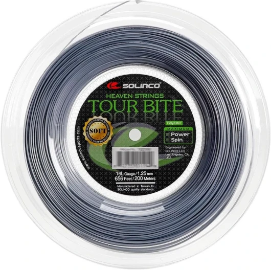 Solinco Soft Tour Bite Bobine de Fil Souple Argenté 1,25 mm Mixte 1.25 mm Argent - argent