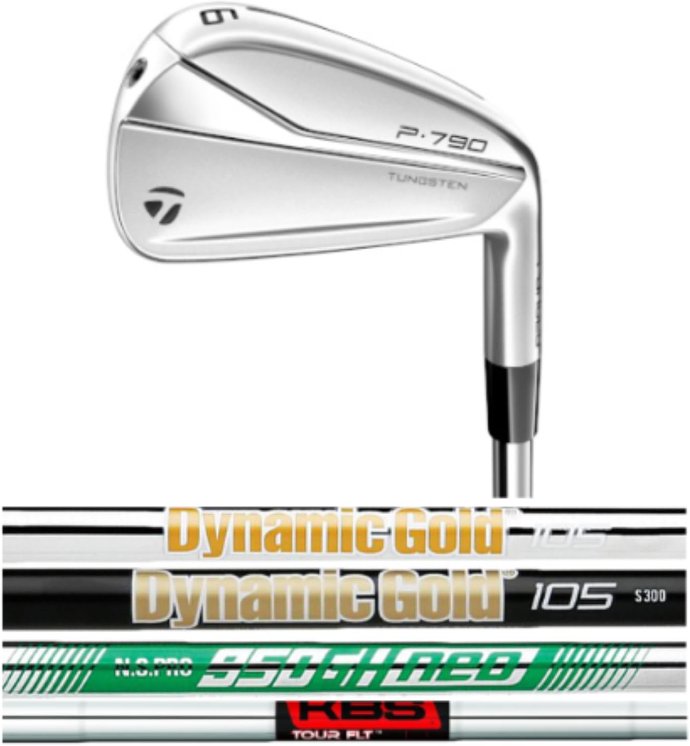 Construisez un fer ou un coin personnalisé TaylorMade 2021 P790 Droite Dynamic Gold 105 Onyx Rigide #8