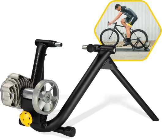 Saris Fluid2 Entraîneur de vélo d'intérieur, Option Intelligente équipée, Convient aux vélos de Route et de Montagne, Compatible avec l'application Zwift Fluid2 Trainer