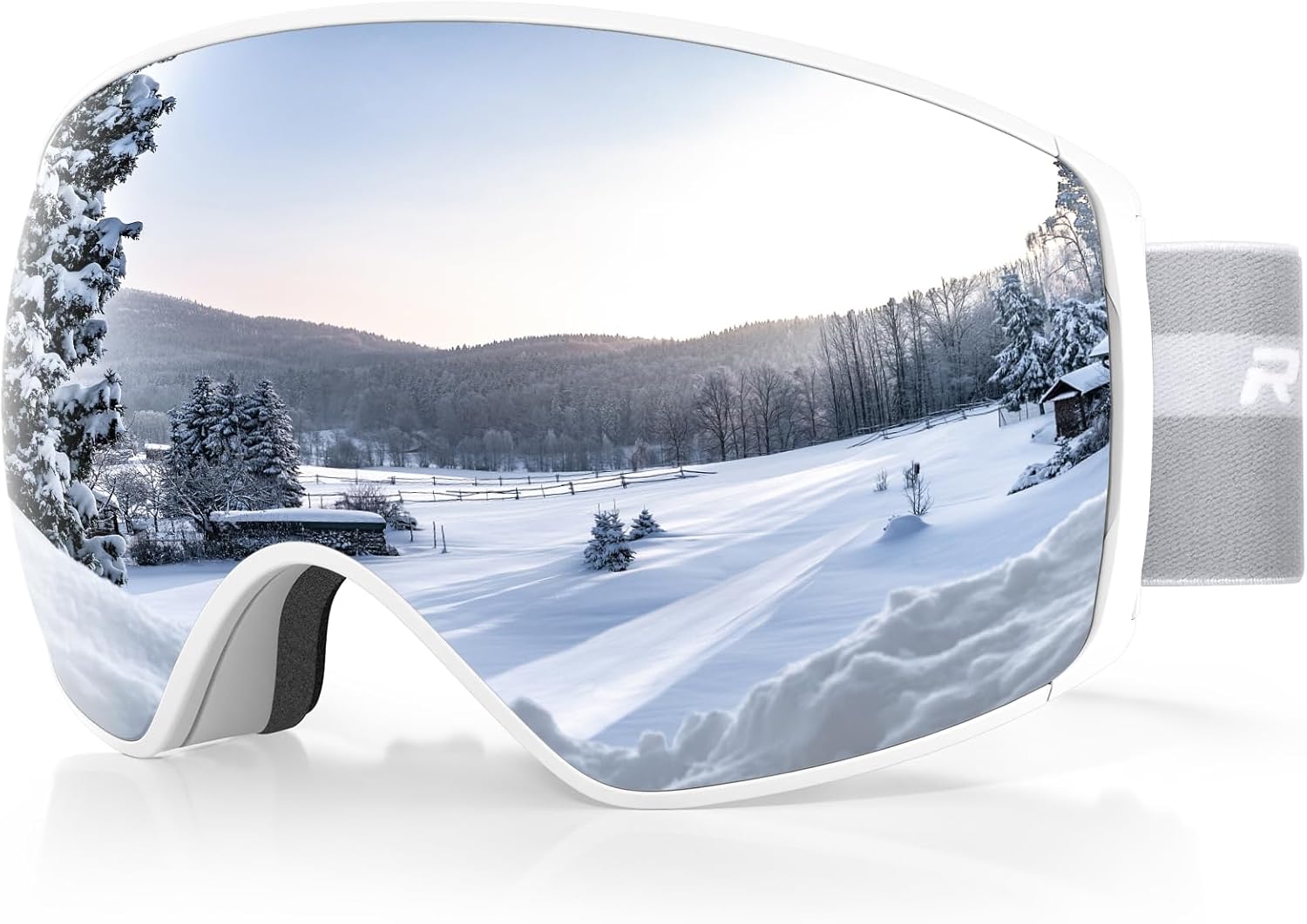 RIOROO Masque de Ski, Masque Lunettes de Ski pour Hommes Femmes Jeunes, Masque de Snowboard Par-dessus les Lunettes, Masque de Ski avec Lentilles Interchangeables, OTG Protection UV