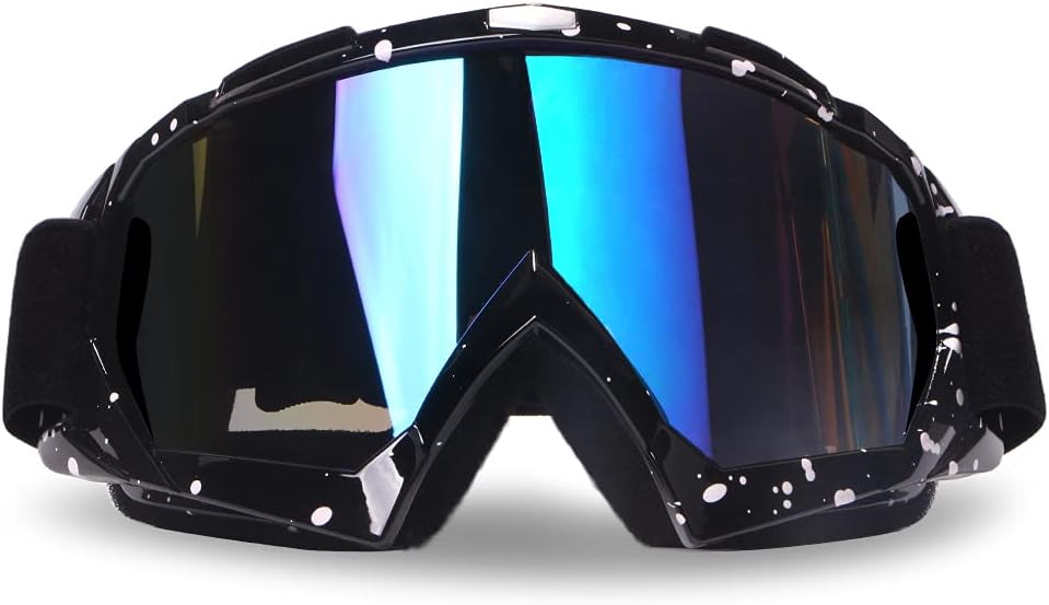 4-FQ Lunette de Moto Cross, Lunettes de Protection de sécurité réglables, Lunettes de Ski anti-UV