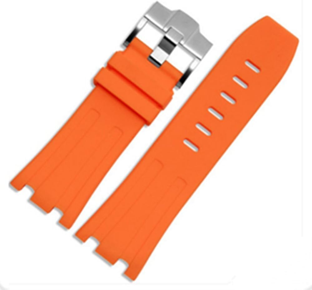 Richie strap ] Bracelet de montre en caoutchouc de 28 mm style OEM pour AP100 Audemars Piguet Royal Oak offshore Multi couleur camouflage Orange