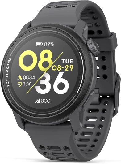 Pace 3 Montre GPS de Sport, légère et Confortable, 17 Jours d'autonomie, Montre de Running GPS Double fréquence, Fréquence Cardiaque, Navigation, Suivi du Sommeil, Course à Pied (Silicon Noire)