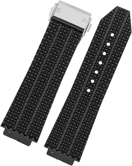 Kmuing Bracelet de montre pour Hublot Big Bang - Bracelet de montre en silicone 25 x 19 mm étanche pour homme